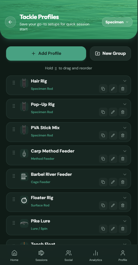Tackle Profiles
